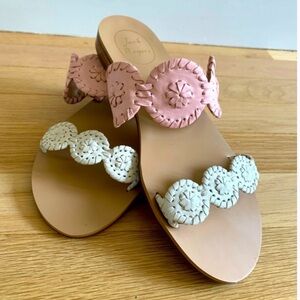 Jack Rogers Lauren Sandal - Pink and White